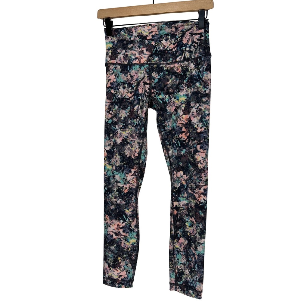 Lululemon Wunder Under Floral Print High Rise Leggings Size 6 Retail: $98
